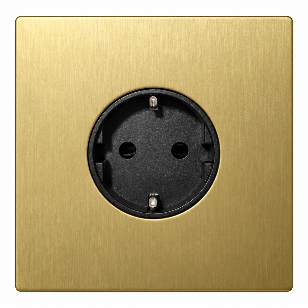 Wandcontactdoos Schuko 16A - Modern - Goud - voorkant